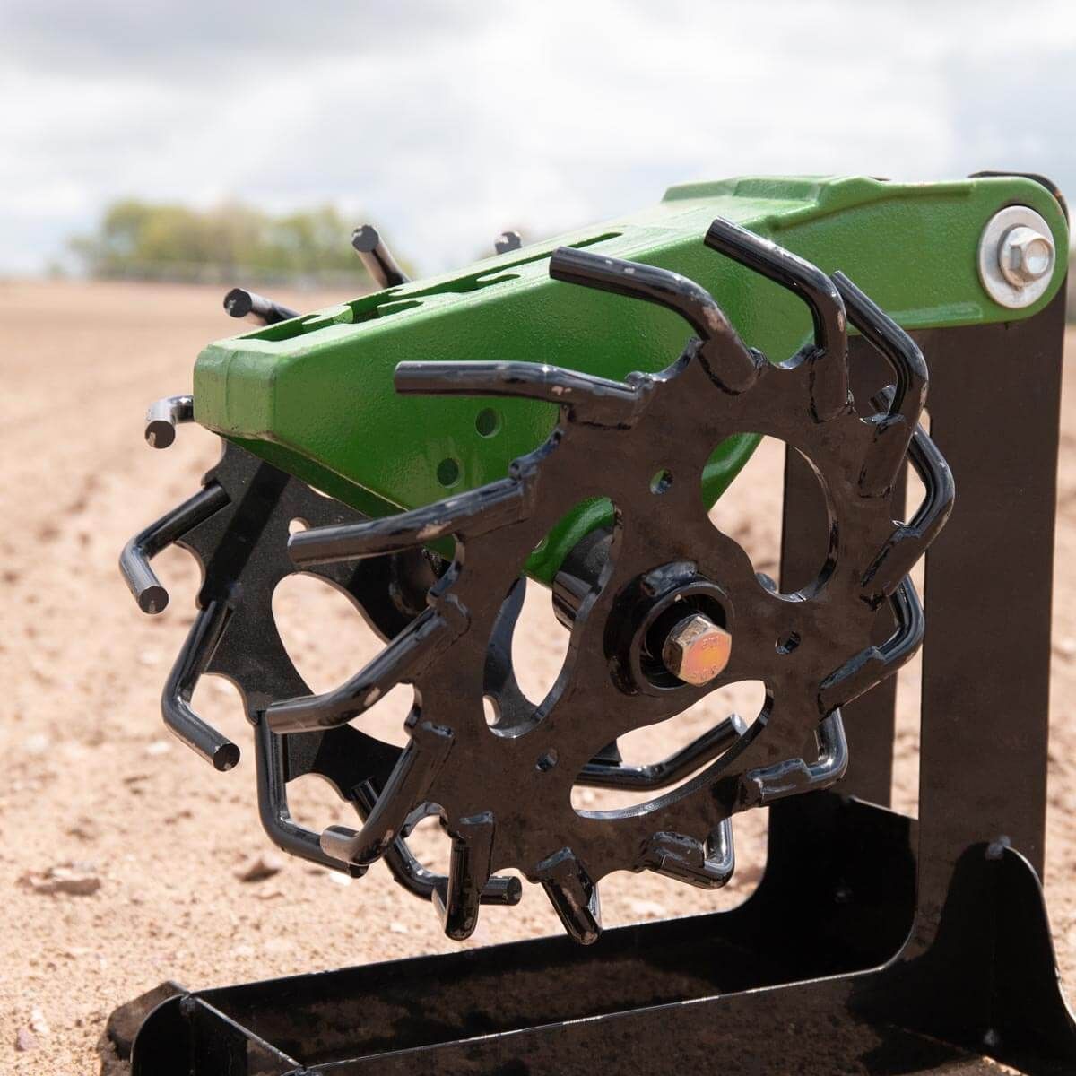 Schlagel Posi-Close Planter Wheel on display in corn field