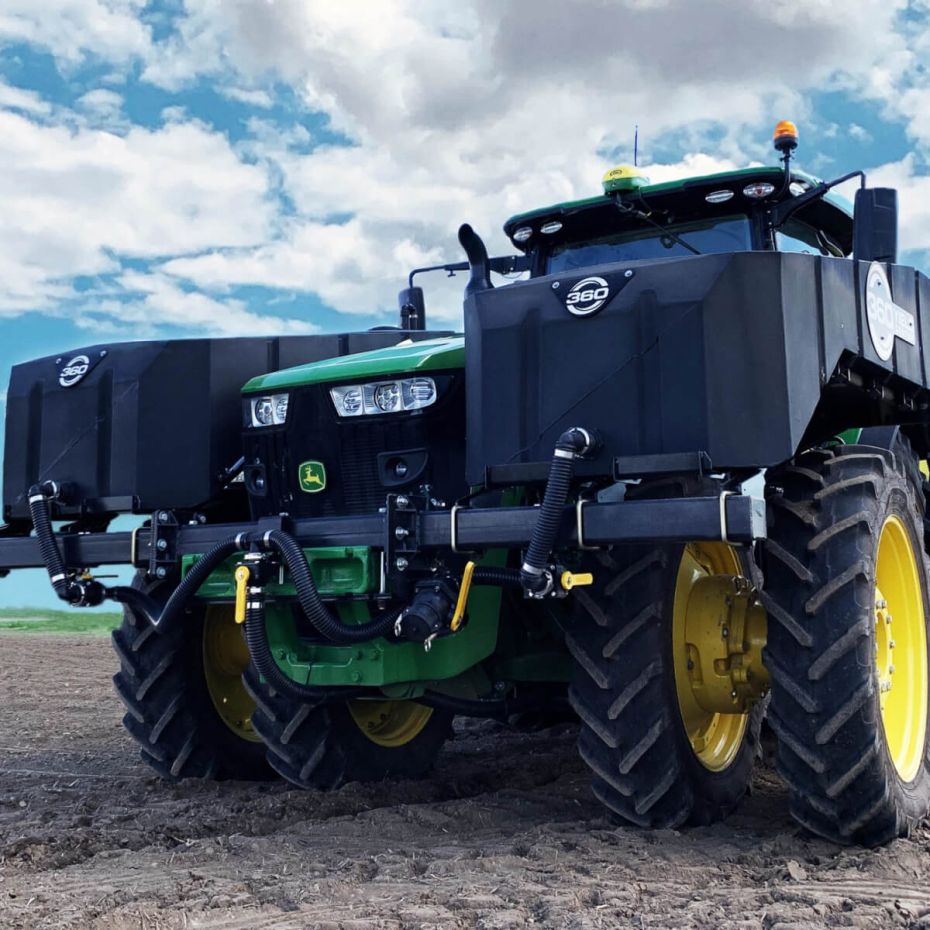 Planter being refilled with the 360 Sprint system while moving