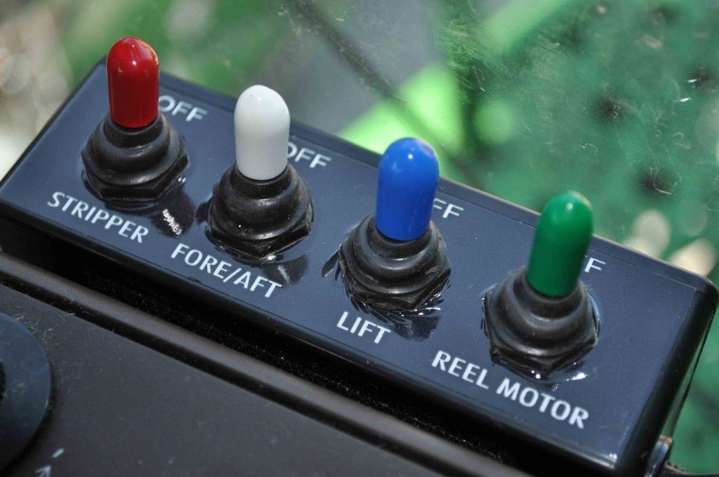 Down corn equipment controls